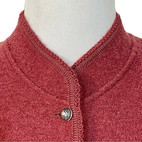 HOST PICK: EUC Geiger Tyrol vintage boiled wool rose jacket 38, US S - Picture 4 of 9